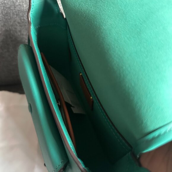 NWT! RARE! COACH Tabby Messenger 19 Crossbody Bag CK955 Bright Green Teal - Picture 8 of 11